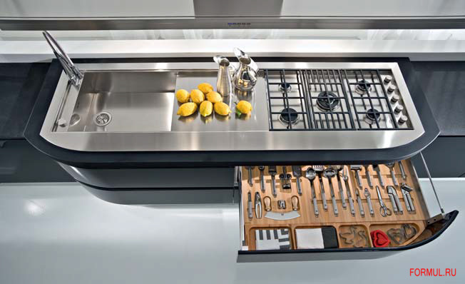 Кухня Pedini Artika (Линейная композиция, блестящий лак)